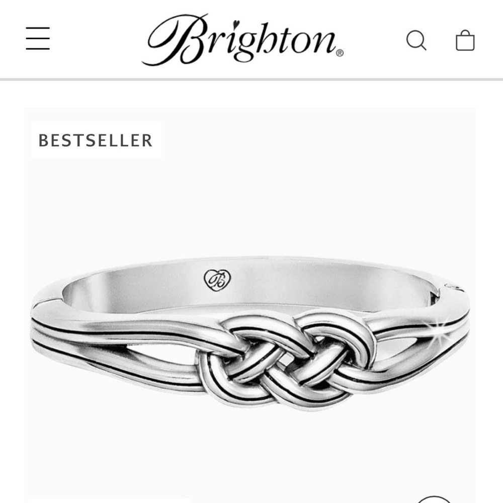Brighton Silver Interlock Bangle Bracelet